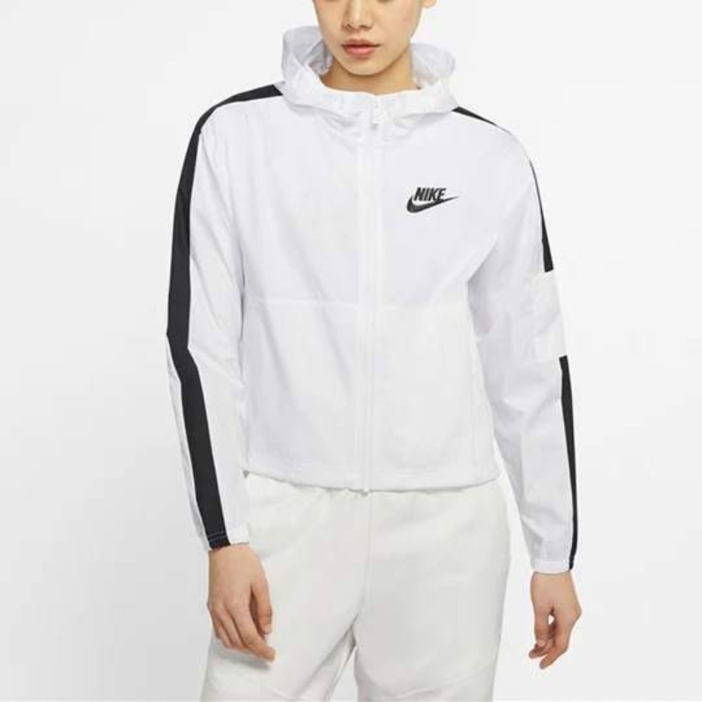 Nike Windrunner Jacket Full Zip Lightweight Black Trim White XL Sun Protection‎